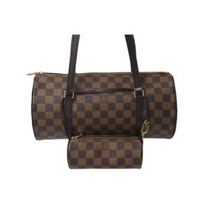 Louis Vuitton canvas Damier handbag Papillon brown